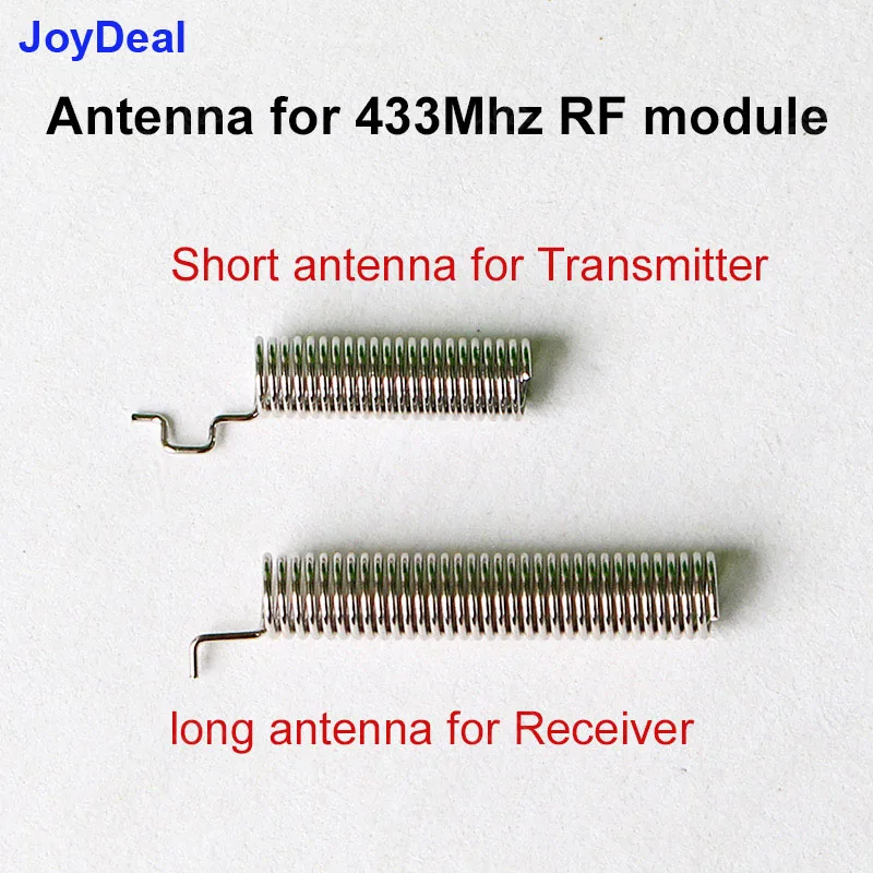 433 МГц пружинная антенна для радиочастотного приемника и передатчика модуль переключателя 433 МГц встроенные антенны для беспроводных пультов дистанционного управления DIY - Цвет: Silver Antenna