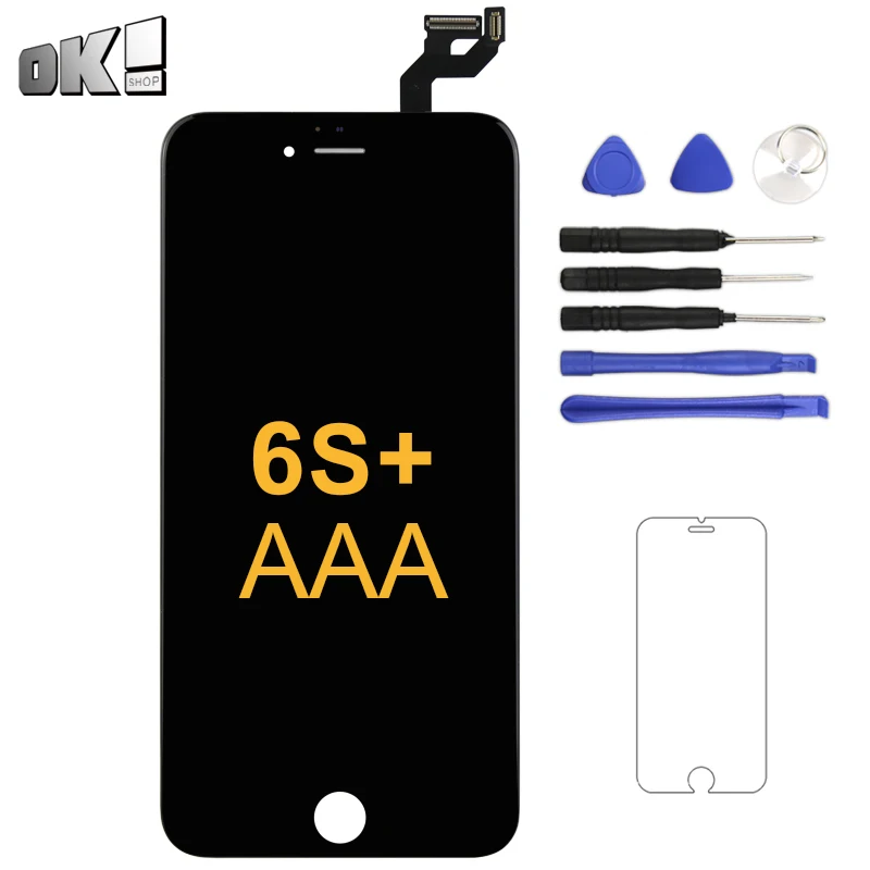 

5.5 Inch Black White No Dead Pixel Display For iPhone 6S Plus LCD Touch Screen Panel With 3D Touch Phone Replacement Spare Part