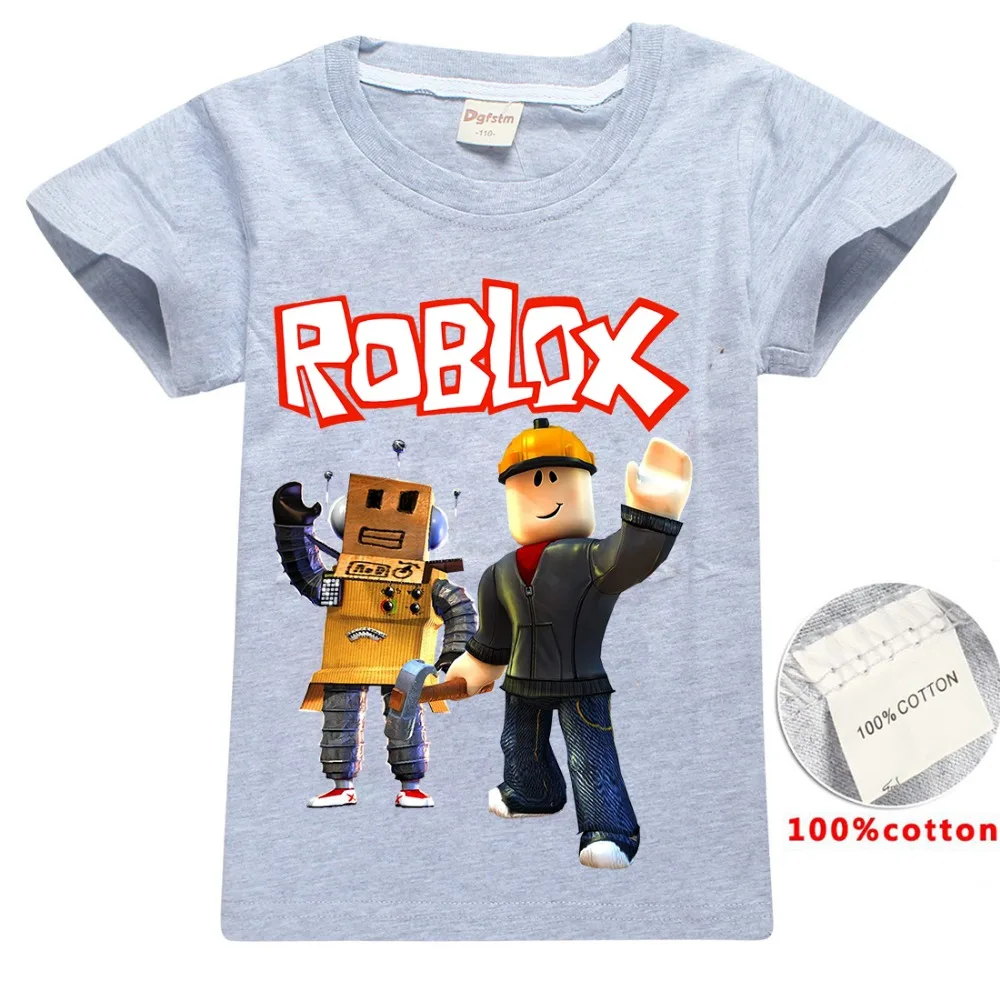 2018 summer kids boys t shirts girls tops tees pure cotton cartoon tshirt kids clothes roblox red nose day short sleeve t shirts in t shirts from clothes roblox