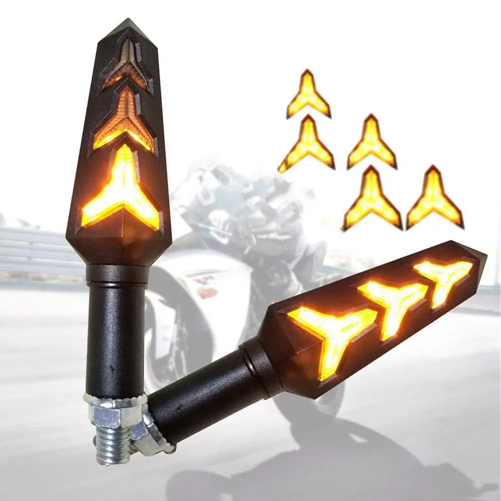 

2Pcs 3cm x 10cm 12V 1W Fishbone Y-Shaped Motorcycle Turning Indicator Light Signal Lamp turn signals motorcycles