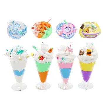 

Ice Cream Slice Clay Could Slime Kids Clay Toy Cotton mud poke mud slime diy color mud crystal mud children decompression toy#S