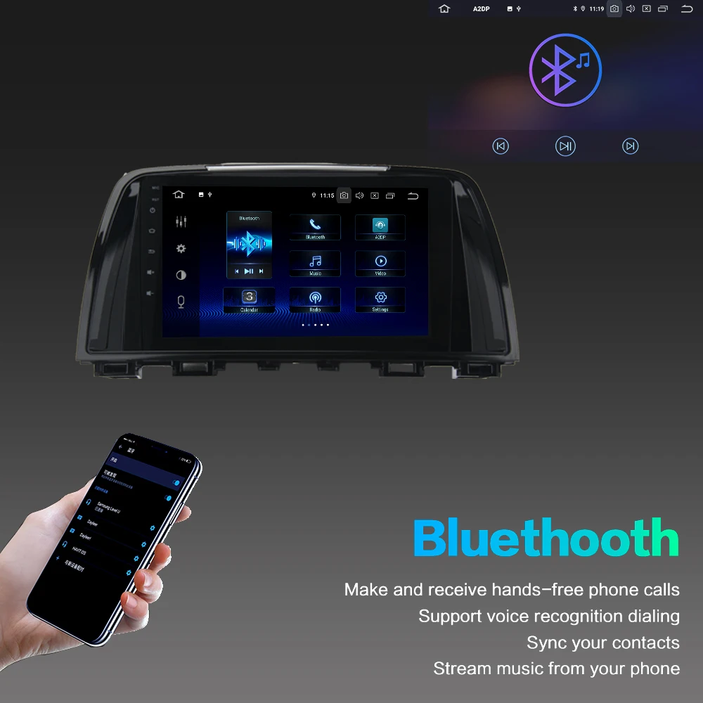 Perfect Android 9.0 Car multimedia player  For Mazda 6 Atenza 2013 2014 2015 Radio built-in DSP HDMI output GPS 4Gb Ram 9" IPS navigatio 1