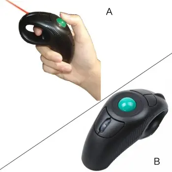 

2.4G Wireless Trackball Mouse Mini Handheld Thumb-Controlled USB Air Mouse Mice for PC Laptop 10M Receiving Range qiang