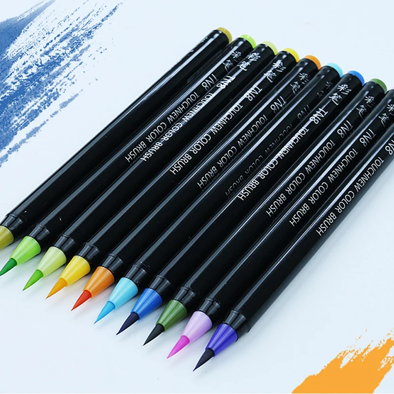 

TOUCHNEW 24/36/48/60Colors Premium Painting soft Brush Markers Pen Water Based Ink Watercolor for Manga Drawing Art Supplies