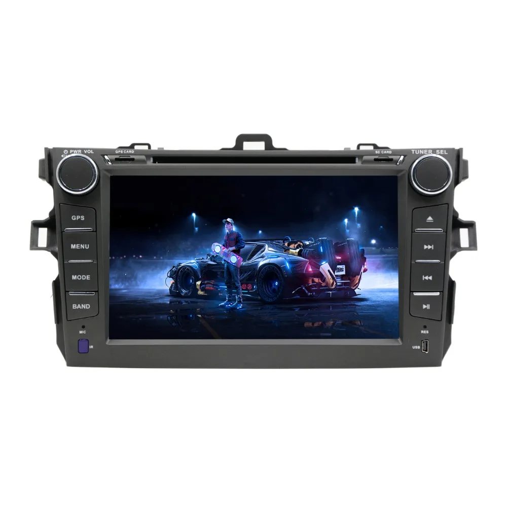 Discount Quad Core 1024*600 2 din Android 9.0 for TOYOTA COROLLA 2001-2006 2007 2008 2009 2010 2011 Car DVD Player Navigation GPS Radio 1