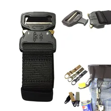 Тактический ремень мужской регулируемый длинный быстросъемный военный тактический поясной ремень с металлической пряжкой нейлоновый ремень аксессуары для кемпинга и охоты