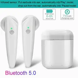 2019 Бизнес airpairs СПЦ Беспроводной Bluetooth 5,0 touch гарнитура Супер стерео бас с Сенсор для Android IOS PK w1 чип бренда