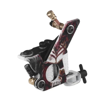 

New Pro Tattoo Machine Gun Shader Liner 10 Wrap Coils Free Spring Multicolour Senior Cast Iron