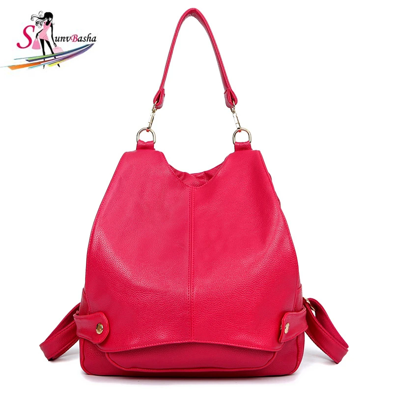 

2017 New Shoulder Bag Pu Leather Europe And The United States Fashion Large Capacity Package Leather Multi-functional Backpack