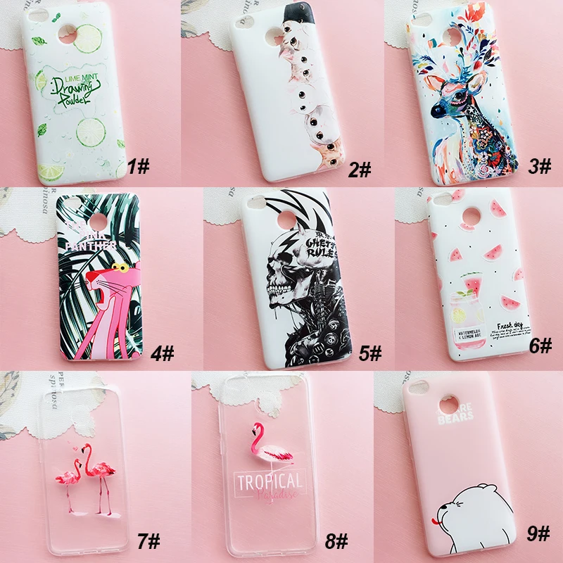 

Xiaomi redmi 4x Case Flamingo Cover Cute original TPU Case for Xiaomi redmi 4x phone cases Cartoon redmi 4x fundas 100%