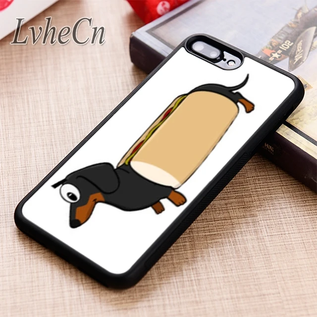 LvheCn чехол для телефона такса хот дог iPhone 5 6 6s 7 8 plus X XR XS max 11 12 Pro Samsung Galaxy S7 edge S8 S9