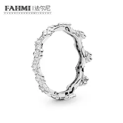 FAHMI 100% Серебро 925 пробы Новый 2019 Весна 197924CZ Цветок Корона кольцо очаровательная для женщин подарок к празднику Бесплатная доставка