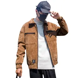 Модные Новинка весны черный Курточка бомбер Для мужчин уличной хип-хоп Slim Fit пилот Курточка бомбер пальто Для мужчин Куртки Плюс Размеры 4XL