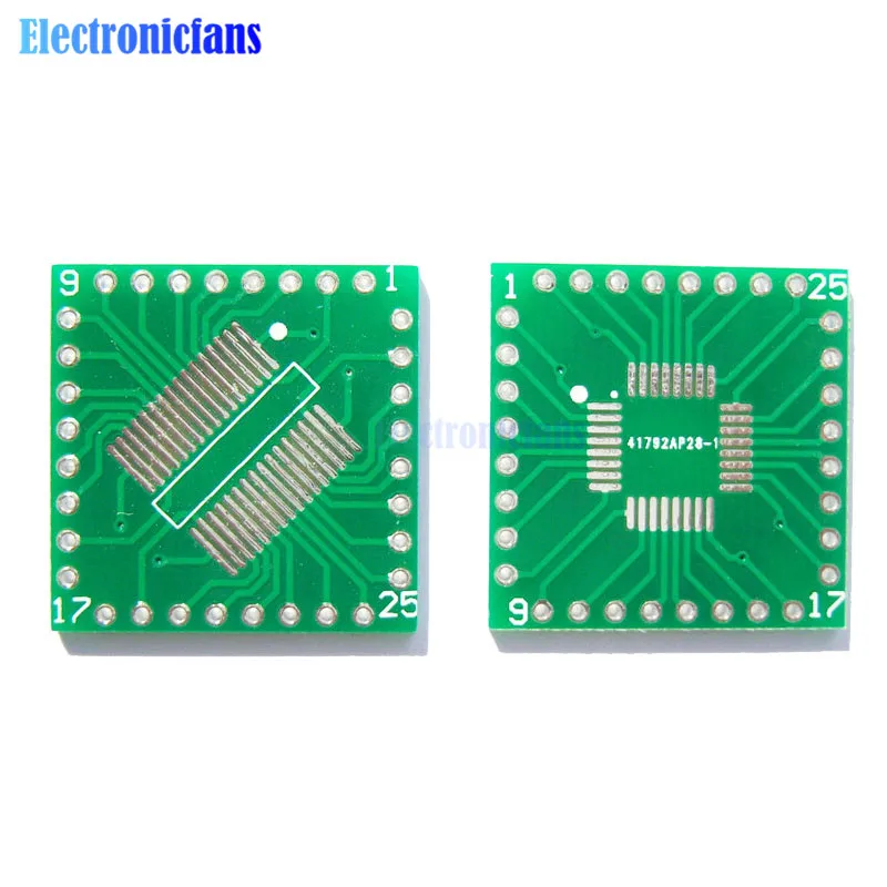 

2PCS QFP/TQFP/LQFP/FQFP/SOP/SSOP32 to DIP Adapter PCB Board Converter SOP32 turn DIP adapter plate
