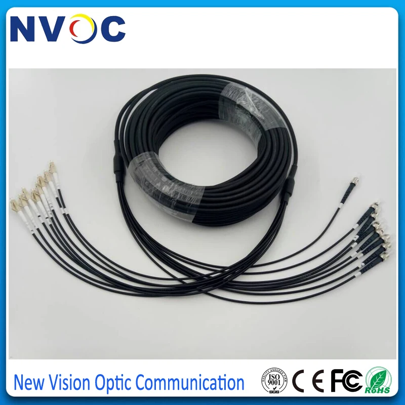 20M Armored Cable Fiber Patch Cord LC to LC SM 9//125 3.0mm Single Core