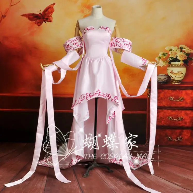

Mobile Suit Gundam SEED Lacus Clyne Cosplay Costume Halloween Party Beauty Dress Custom-made