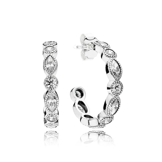 

SIENTO 100% 925 Sterling Silver Original 290724CZ ALLURING BRILLIANT MARQUISE EARRINGS, CLEAR CZ Women Fashion Gift Jewelry