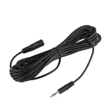 Удлинитель для ИК-приемника 3,5 мм стерео разъем для наушников стерео Удлинитель кабель 5 метров кабель питания 16 футов/5 метров черный