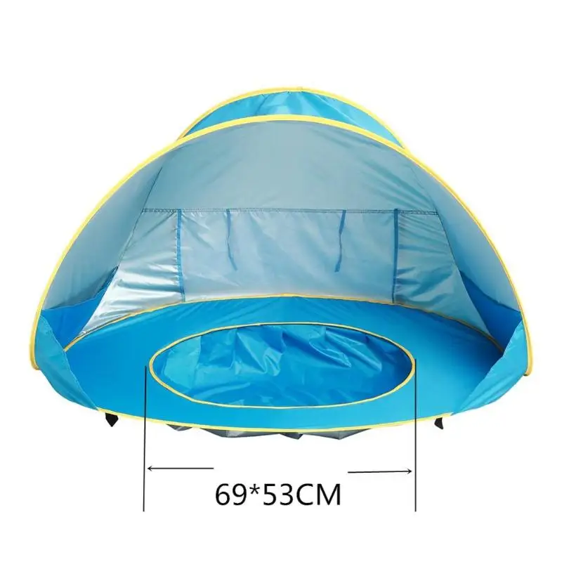 Детская Пляжная палатка с защитой от ультрафиолетовых лучей, детские игрушки, маленький дом, водонепроницаемый, всплывающий тент, палатка, портативный шарообразный бассейн, детские палатки