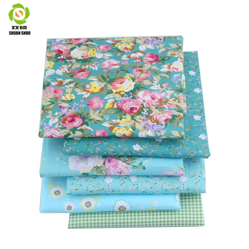 6 PCS 40*50CM Flower Designer Tilda Cotton Patchwork Fabric For Sewing DIY Doll Clothing