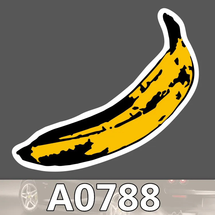 Bevle A0788 Cartoon Banana Suitcase Skateboard Graffiti Notebook Motor Stickers Decal Fridge Waterproof Sticker for Cars