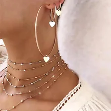 Pendientes de una oreja de corazón de melocotón para mujer conjunto de pendientes de oro populares para mujeres pendientes de joyería de moda(China)
