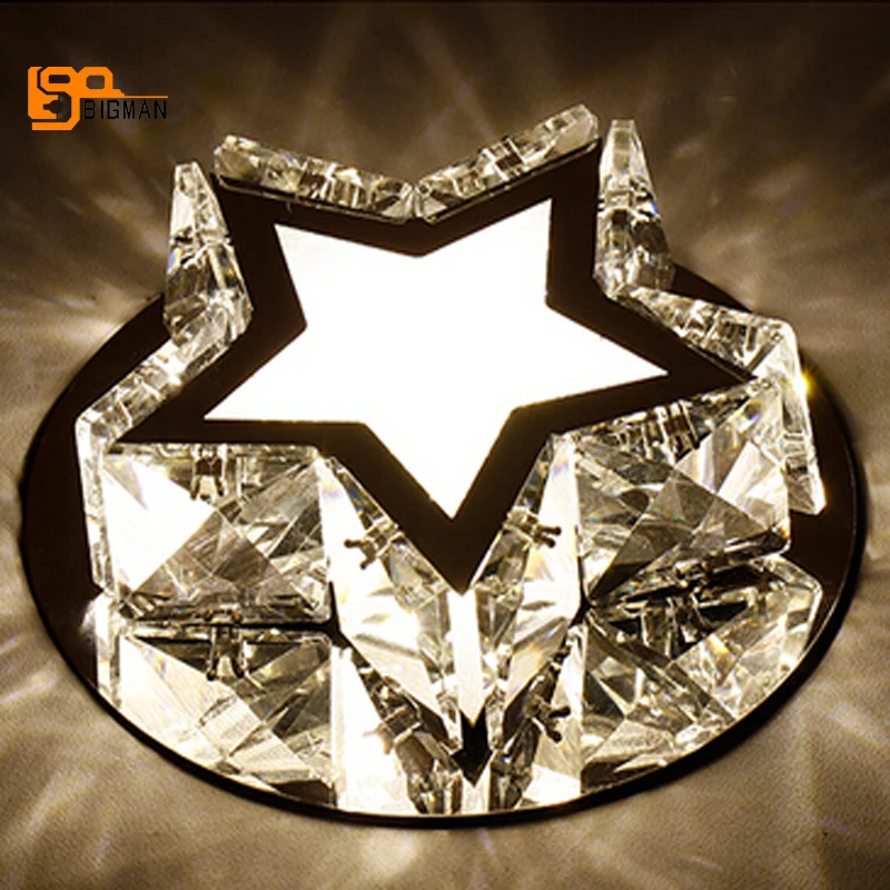 

new LED ceiling lamp crystal lamps lustre plafon LED lamp small size modern lights for corridor lamp