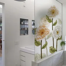 Изготовленная на заказ стеклянная оконная пленка электростатическая матовая окрашенная наклейка, наклейки из фольги для дома, водонепроницаемые для ванной гостиной кухни