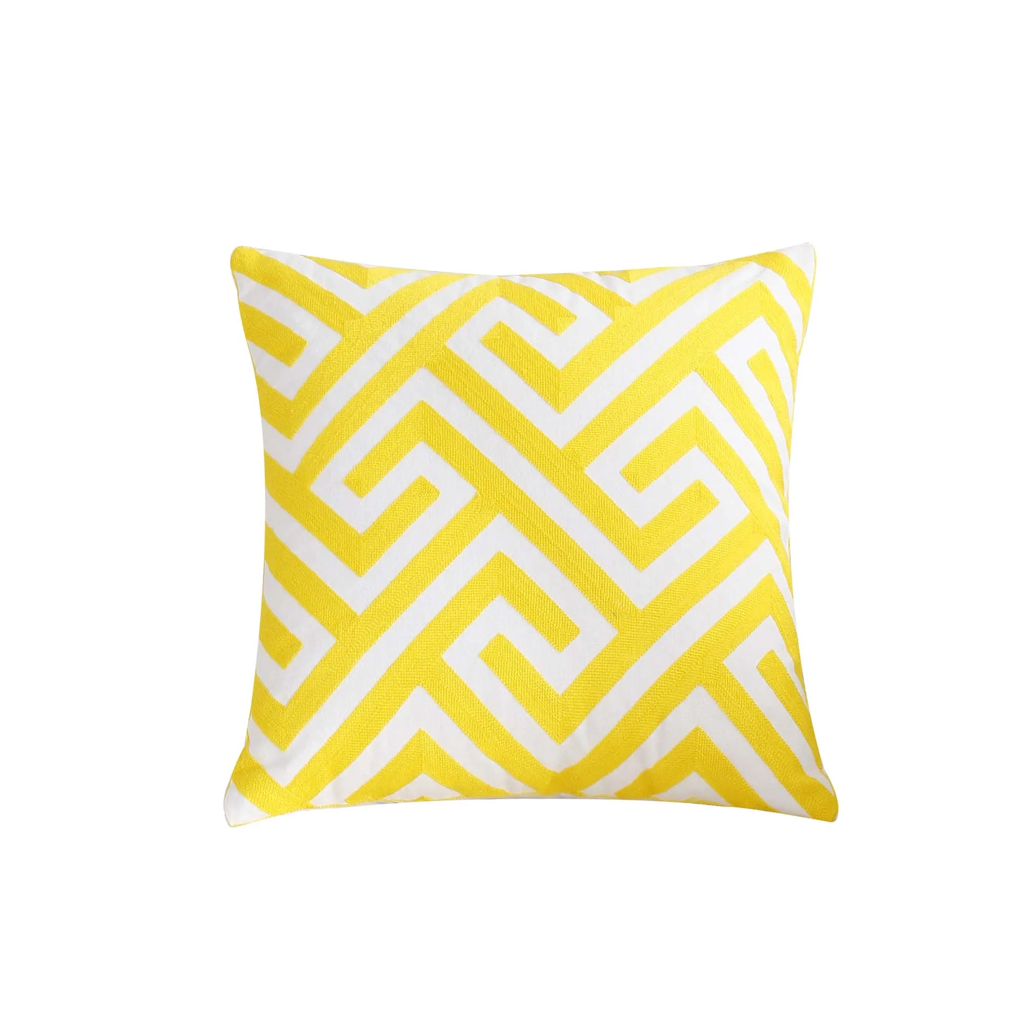 Толстый чехол для подушки в скандинавском стиле, желтый чехол для подушки с вышивкой и геометрическим рисунком 45 см* 45 см, чехол для подушки для дома и офиса, автомобильные подушки - Цвет: Yellow-5