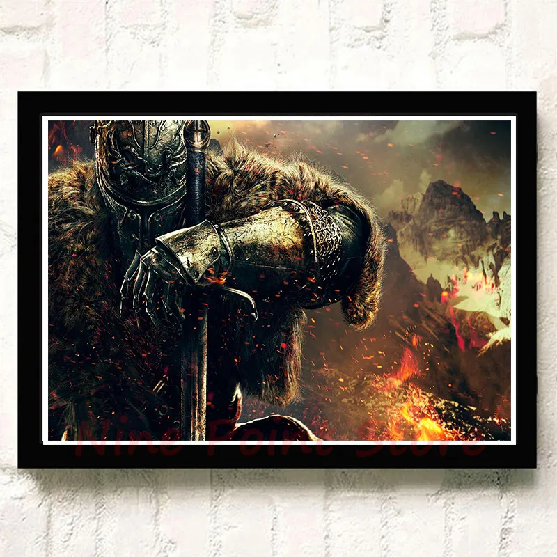 Dark Souls игровой бумажный плакат с покрытием для гостиной стены дома Современный художественный декор плакат Принт Бескаркасный - Цвет: Многоцветный