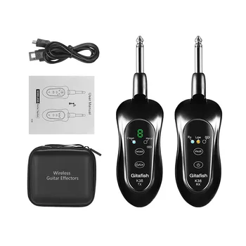 

USB Wireless Guitar Transmitter & Receiver Guitar Wireless Transmitter Built-in Rechargeable Lithium Battery 50M