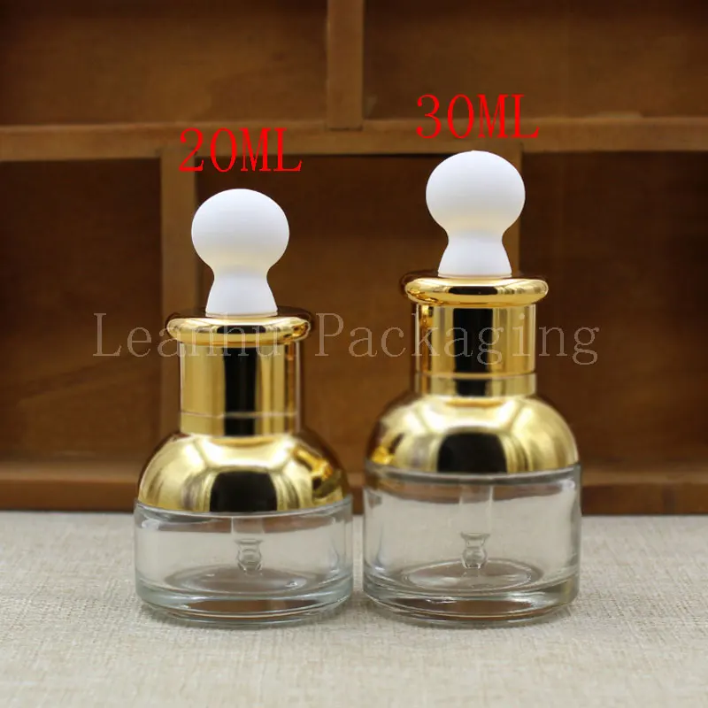 

20ML 30ML White Glass Dropper Bottle, Essential Oil/Perfume/Essence Sub-bottling, Empty Cosmetic Container (20 PC/Lot)