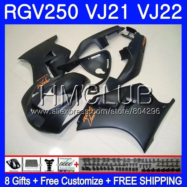 

Bodys Matte black For SUZUKI VJ21 RGV250 88 89 90 91 92 93 37HM.18 RGV-250 VJ22 RGV 250 1988 1989 1990 1991 1992 1993 Fairings