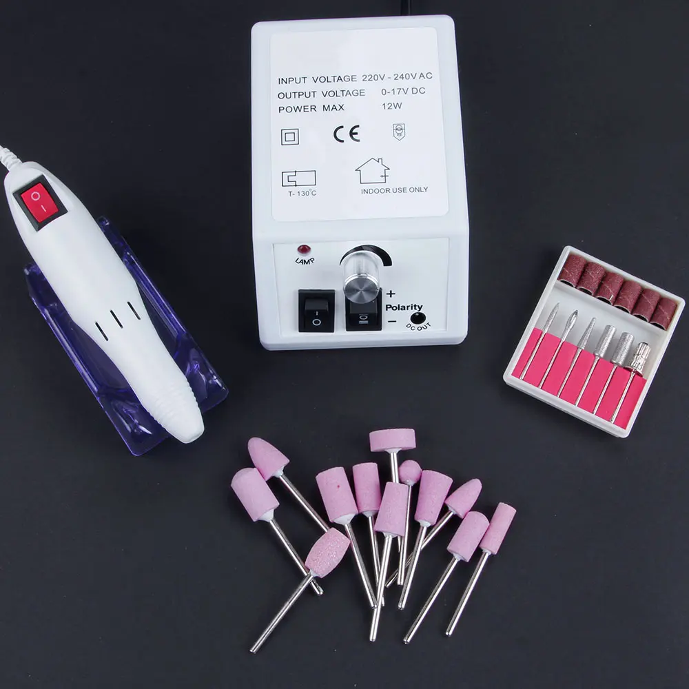 

Professional Electric Apparatus for Manicure 12Pcs Ceramic Nail Drill Bits Machine Gel Polish with Buff Drill Polish Grinding
