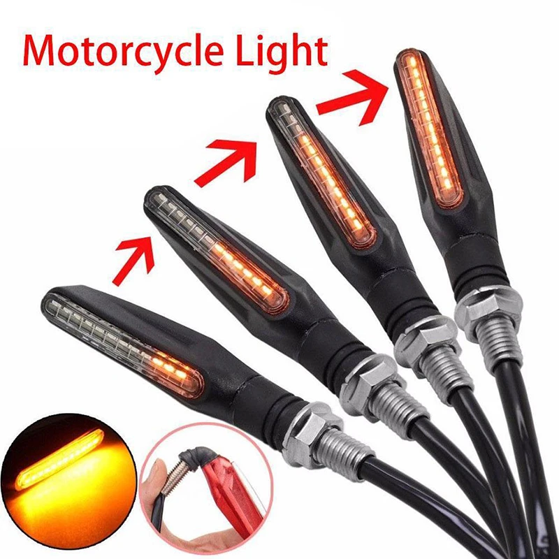 

Motorcycle Turn Signal Light Bike Luminous LED Driving Replacement Bulbs Lamps