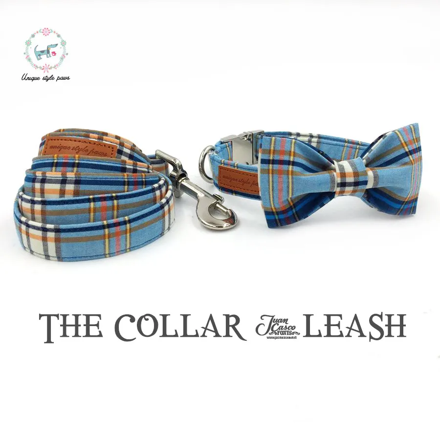 fashon plaid dog collar and leash set with bow tie basic christmas bow tie dog collar