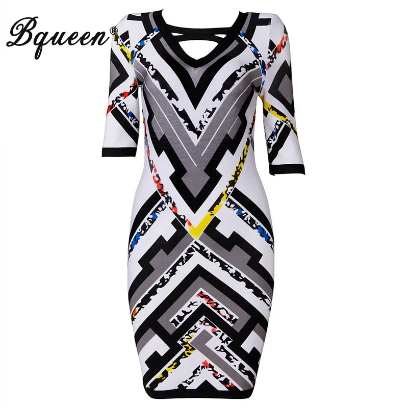 Bqueen 2017 New Vintage Print Floral Short Sleeve Bandage Dress Clearance | Женская одежда