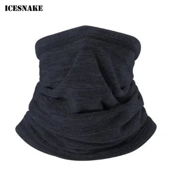

ICESNAKE Motorcycle Mask Motorbike Neck Warmer Winter Thermal Fleece Balaclava Hat Hood Moto Riding Mask Black