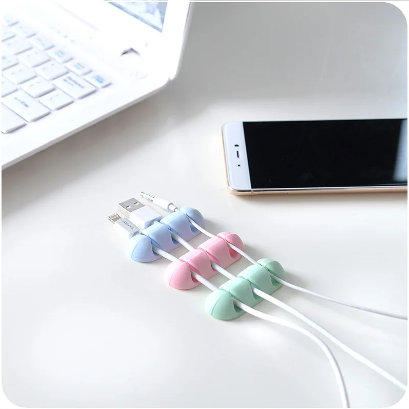 Colorful cable wire organizer 3pcs/set cord management tidy USB charger holder phone data line wrapped luluhut