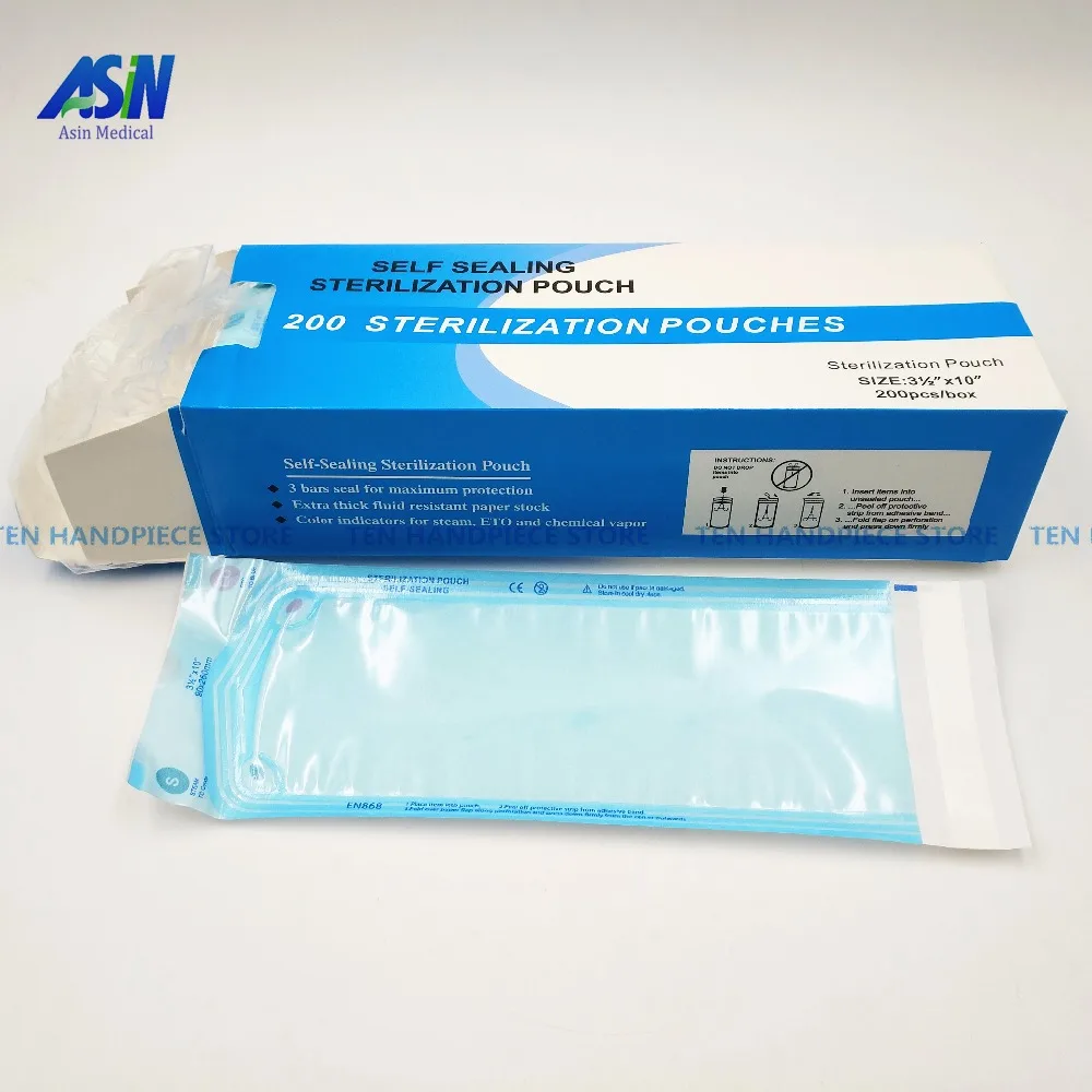 2018 new 90 * 260mm DENTAL SELF SEAL STERILIZATION POUCHES medical bag