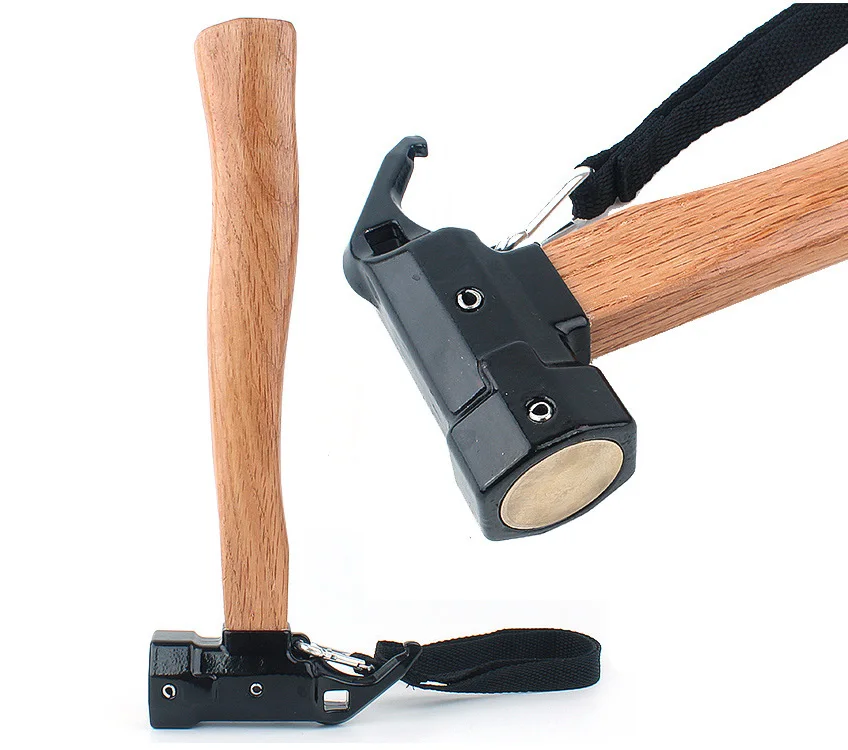 스트랩 스틸과 다기능 캠핑 해머 울트라 라이트 텐트 네일 풀러 삽 야외 텐트 페그 액세서리 등산 도구