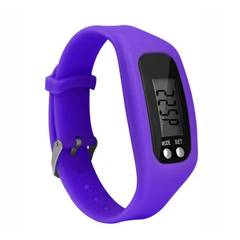 

Digital LCD Pedometer Run Step Walking Distance Calorie Counter 12 / 24 hours time display Sport Watch Bracelet