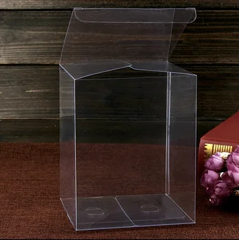

300PCS/LOT 8x8x30cm +50pcs 15x15x18cm PVC Transparent Clear Boxes Plastic Jewelry Storage Case