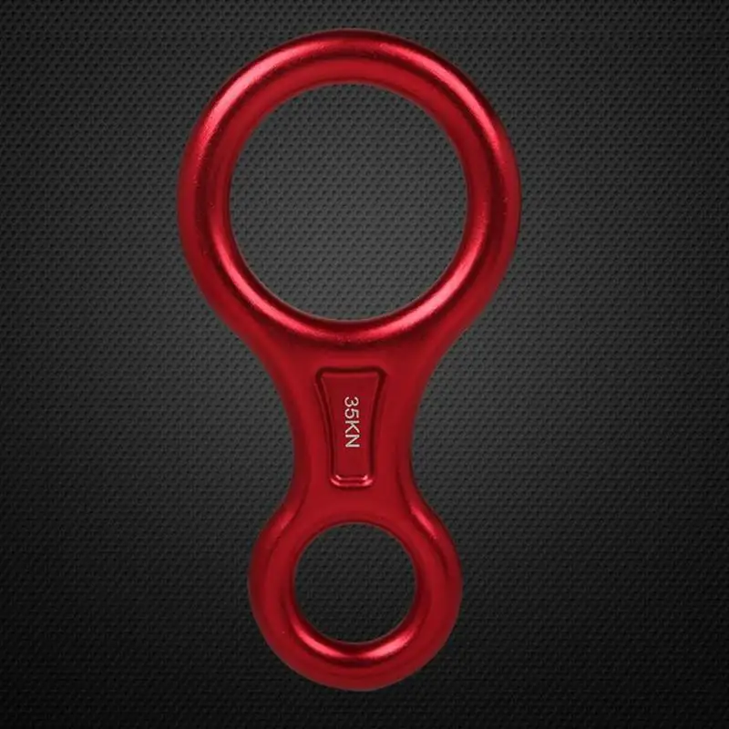 حار بيع 35KN 8 شكل السليل في الهواء الطلق تسلق Carabiners الهبوط من قمم الجبال الإنحدار السلامة حلقة تسلق الصخور معدات اكسسوارات