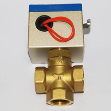 Синхронный двигатель электрический двухсторонний трехходовой клапан DN15/20/25 1/2 ''3/4 ''1