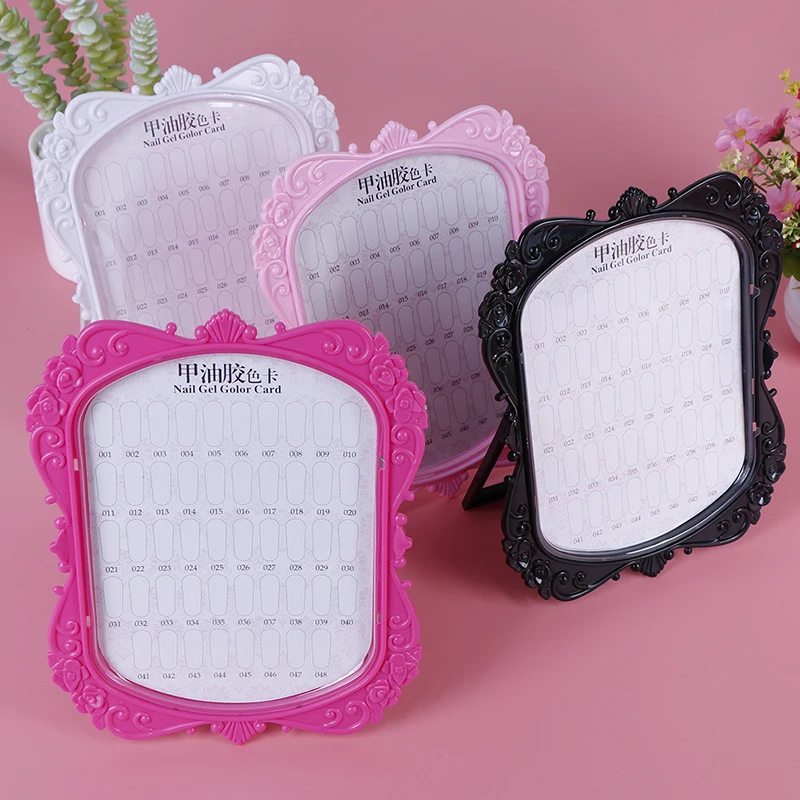 

NEW 48 Tips Nail Gel Polish Color Card Double-sided Nail Display Full Color Rack Card Boards Practice Show Case Books Nail Art