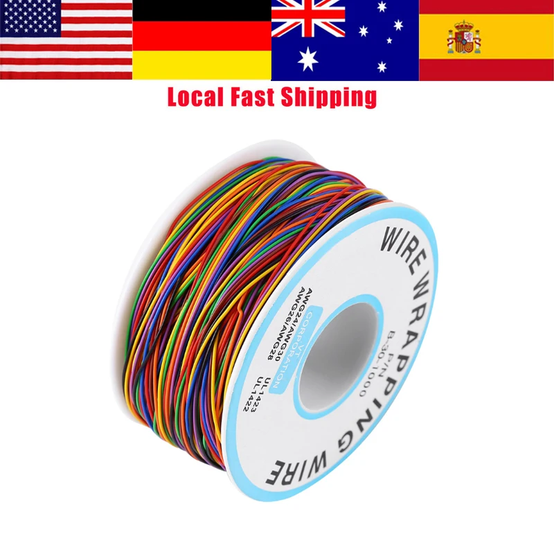 

Colorful P/N B-30-1000 280M Electric Tin Plated Copper Cable Wire Cable 8-Wire Colored Insulation Wrapping Copper Test Cables