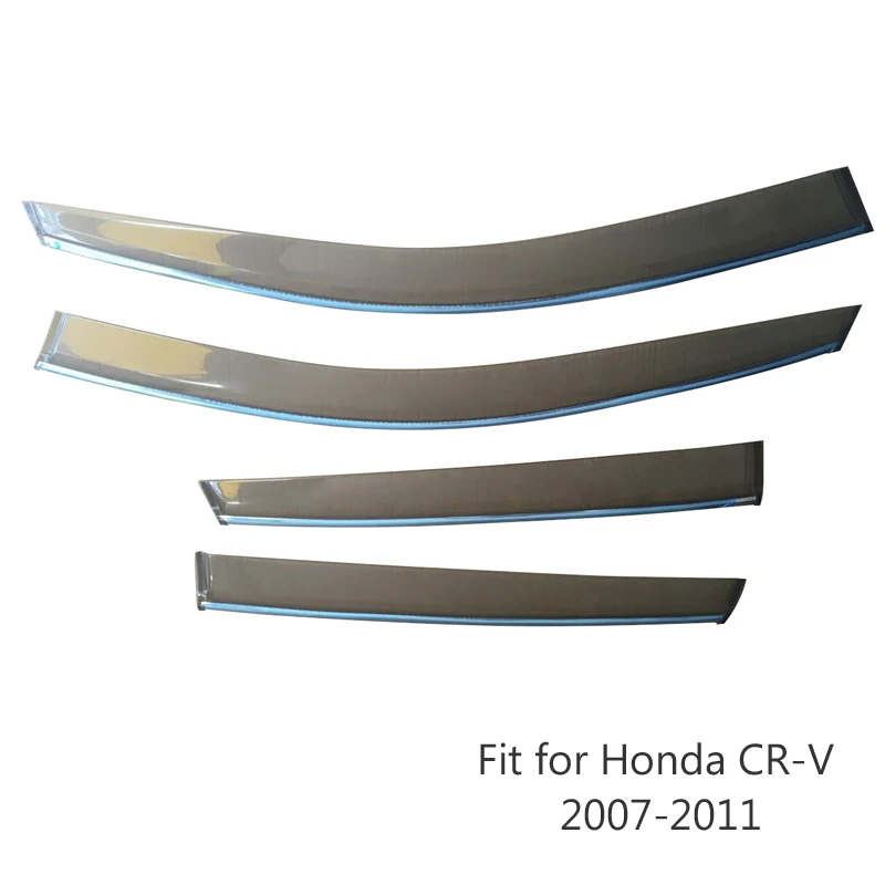 OVERE 1 комплект дым козырек на ветровом стекле для Honda CR-V 2007 2008 2009 2010 2011 Vent ВС дефлекторы гвардии ABS автомобильные аксессуары - Цвет: CR-V 2007-2011