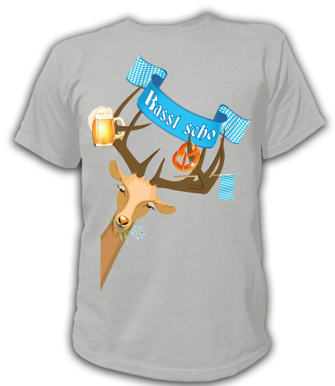 Футболка унисекс Basst scho Hirsch Wiesen Bier Oktoberfest Lederhose Dirndl|Футболки| |
