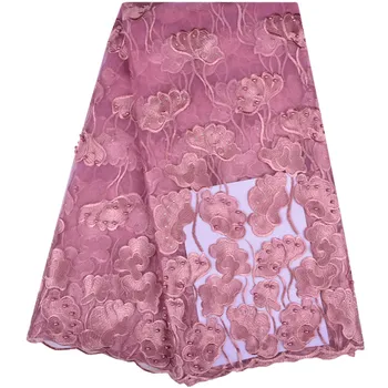 

New French Lace Fabric With Beads And Stones 2018 High Quality African Embroidery Lace Fabric Beautiful French Tulle Lace 1224B